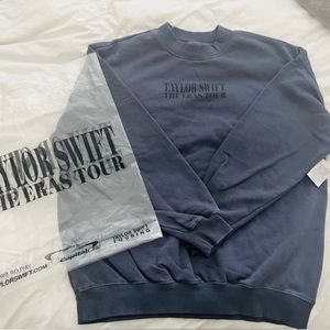 RARE Taylor Swift Eras Tour Oversize Blue Crewneck Sweatshirt New W/ Tag Sz M